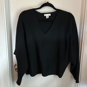Black drop shoulder sweater